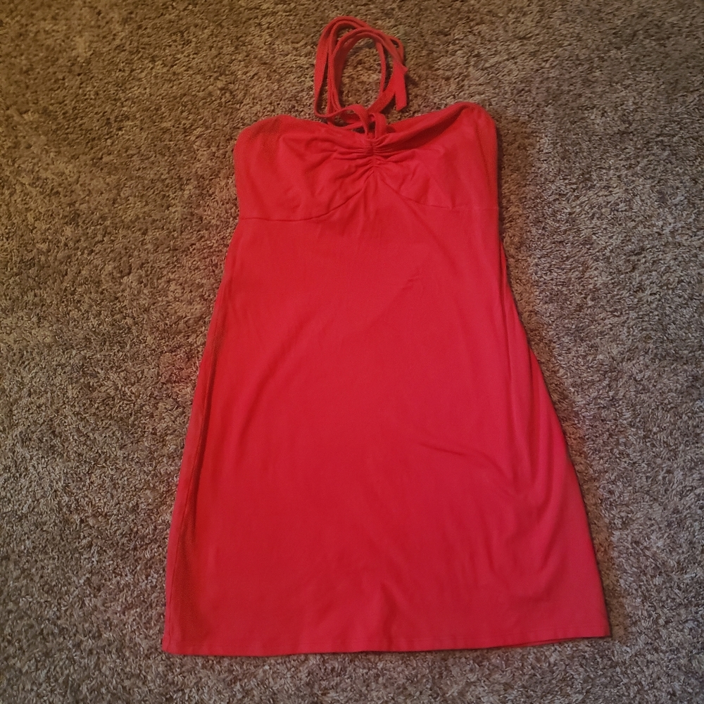 Moda internation red strapless summer top small